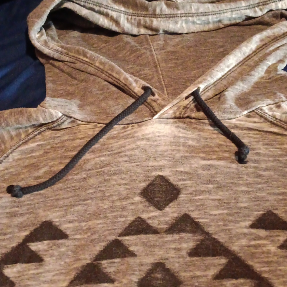 Men's large gray American eagle hooded long sleeved shirt - Picture 6 of 7